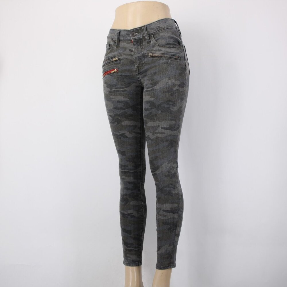 Etienne Marcel Jeans Sz 26 x 28 Charcoal MultiColor Camo Skinny Cotton Poly Jean - Picture 4 of 16